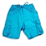 Haven Girl - Girls Drawstring Bermuda Short, Turquoise
