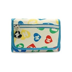 HARAJUKU LOVERS Cha Ching Rainbow Scattered Hearts Logo Wallet With Holiday Gift Box