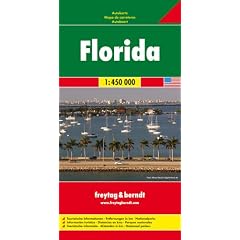 Freytag Berndt Autokarten, Florida - Ma�stab 1:450 000: Touristische Informationen. Entfernungen in km. Nationalparks