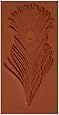 Deep Red Stamps Peacock Feather Rubber Stamp