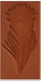Deep Red Stamps Peacock Feather Rubber Stamp