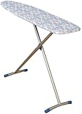 Household Essentials Fibertech Top T-Leg Ironing Board with Cotton Cover, Magic Rings