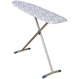 Household Essentials T-Leg Fibertech? Top Ironing Board with Cotton Cover, Magic Rings