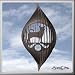 CHIHUAHUA Circle Swirly Metal Wind Spinner