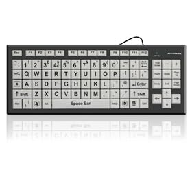 Accuratus Monster 2 USB High Contrast Keyboard in Uppercase