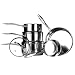 Premier Housewares Tenzo 0.6 mm 5-Piece Mirror Stainless Steel Cookware Set, 14/ 16/ 18/ 20 cm Saucepan and 24 cm Frypan