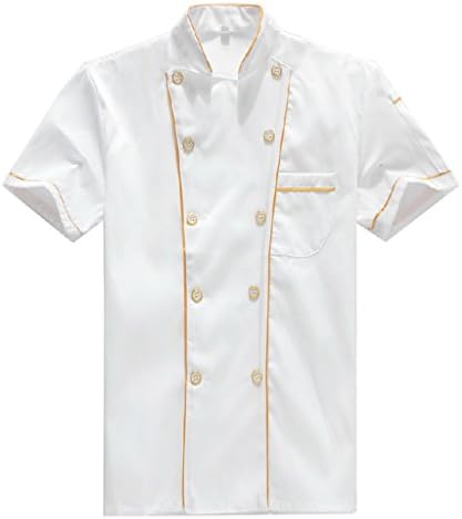Wantdo Unisex Double-breasted Chef's Jacket(Golds,M)
