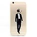 iPhone 6 Case, iPhone 6s Case, JAHOLAN Amusing Whimsical Designs Clear TPU Soft Case Rubber Silicone Skin Cover for Normal 4.7 inches iPhone 6/6s - Smoking Man
