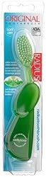 Radius Original Left Hand Toothbrush, Soft Bristles, (Adult),  Colors May Vary (Pack of 2)