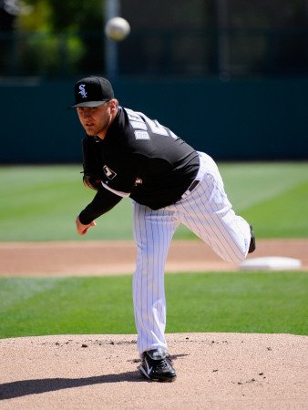 Chicago Cubs v Chicago White Sox, GLENDALE, AZ - MARCH 11: Mark Buehrle Photographic Poster Print by Kevork Djansezian, 12x16