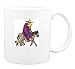 Mug with man, foal, oriental, humans, human, body, individuals, people, individual, horse, persons, riding, person, fan, nursing