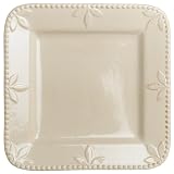 Signature's Sorrento Set of Four, 11-Inch Square Plates, Ivory