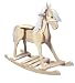 Giftmark 2000 WW Large Rocking Horse White Wash (Bleached Wood)