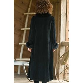 Ladies Cashmere Coat with Fox Trim