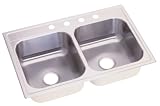 Revere Carrington 33-by-22-by-8 Inch Double Bowl Stainless Steel Kitchen Sink