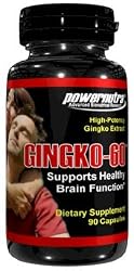 GINGKO-60 - 90 Capsules 60mg Ginkgo Biloba Supports Healthy Brain and Memory Function