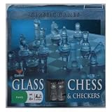 Classic Glass Chess & Checkers Game Strategy Board Fun