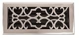 Brass Elegans Solid Brass 2.25x14 Victorian Floor Register - Pewter