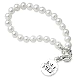 Northwestern University Pearl Bracelet with Sterling Silver Charm