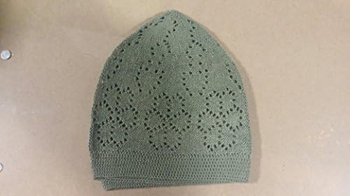 Men Islamic Prayer Turkeys Kufi Olive Green