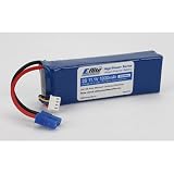 1800mAh 3S 11.1V 20C LiPo, 13GA EC3 by E-flite