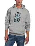 MLB Men's Seattle Mariners Suede Tek Long Sleeve Hooded Fleece Pullover (Steel Heather, Medium)