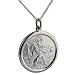 Sterling Silver heavy St Christopher with a Curb chain