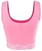 URBAN K Womens Lace Trim Knit Crop Tank Top