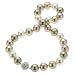 ZEEme Fashion Damencollier 45cm Muschelkernperle + Strasssteine 377050002-4-45