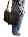Extra Large Recycled Rubber Tire Flap Purse, Messenger or Computer Bag