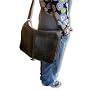 Extra Large Recycled Rubber Tire Flap Purse, Messenger or Computer Bag
