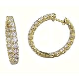 41hr3fETagL. SL160  2 1/2 ctw Diamond Hoop Earrings