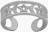 Genuine Sterling Silver Moon & Stars Toe Ring
