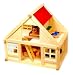 h�bsches Puppenhaus aus Holz mit kompletter Einrichtung