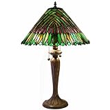 Tiffany-style Tropical Leaves Table Lamp