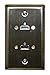 Stainless Steel HDMI + USB 3.0 Feed Thru Wall Plate - Philmore 75-640