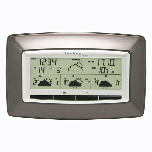 Technoline WD 4005 WetterDirekt Wetterstation braun metallic-silber