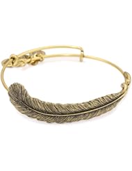 Alex and Ani Spiritual Armor "Plume" Russian-Gold Bangle Bracelet