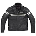 Spidi JK leather motorcycle jacket - Black/white