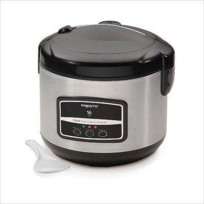 Presto 05813 16-Cup Digital Stainless Steel Rice Cooker/Steamer