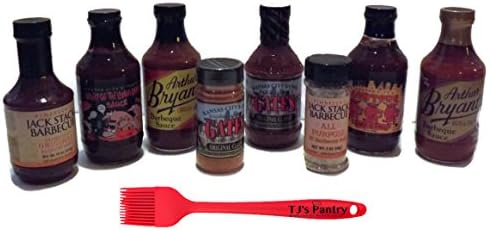 Bundle-8 Items Kansas City BBQ Extravaganza + TJ's Pantry Silicone Basting Brush - Grill Like a Champion