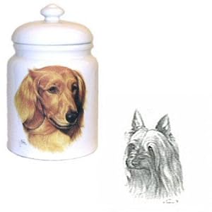 Silky Terrier Cookie Jar, Porcelain by Rosalinde by