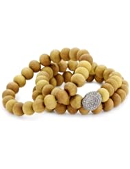 Jordan Alexander Sandalwood with Round Pave Diamond Disc Bracelet Set