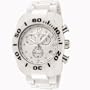 Swiss Legend Men's 10127-WSD Chronograph Diamond White Ceramic Silver Dial Watch