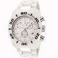 Swiss Legend Men's 10127-WSD Chronograph Diamond White Ceramic Silver Dial Watch
