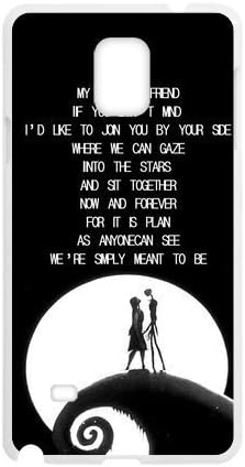 Unique Romantic Quotes The Nightmare Before Christmas Custom Cover Case for SamSung Galaxy Note4 (Laser Technology)