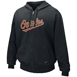 Nike Baltimore Orioles Black Tackle Twill Full Zip Hoody Sweatshirt
