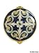 Blue Elegant Round Bejeweled Compact Mirror