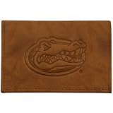 NCAA Florida Gators Brown Leather Tri-Fold Wallet -