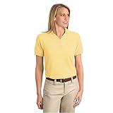 IMAGE OF Port Authority Ladies 100% Organic Cotton Sport Shirt, Lemon, XX-Large